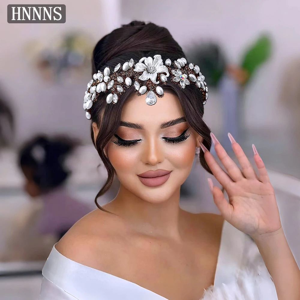 

TOPQUEEN Bridal Wedding Elegant Hair Accessories Handmade Pearl Making Fashionable Ladies Banquet Dance Party Headwear YXA377