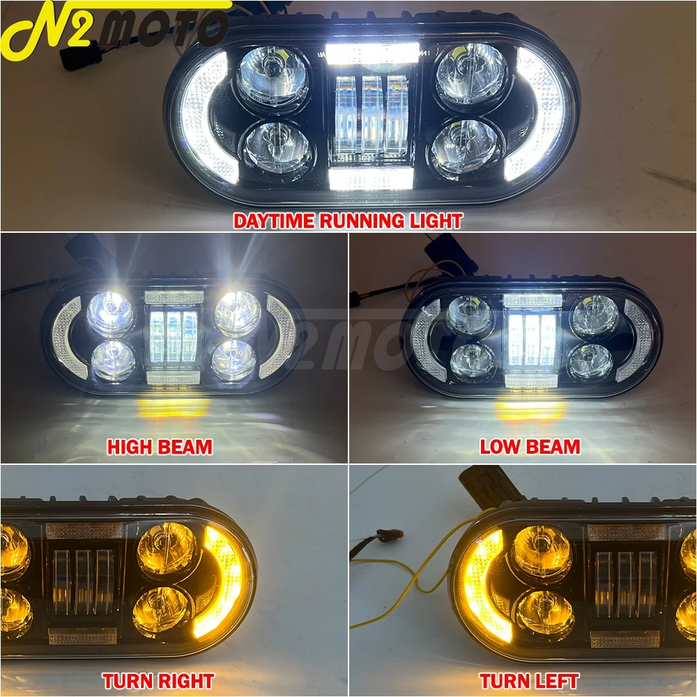 Motorcycle E24 E-Mark LED Projector Headlight W/DRL Turn Signal For Harley Sportster S RH1250S 2021-2026 Hi/Lo Beam Headlamps