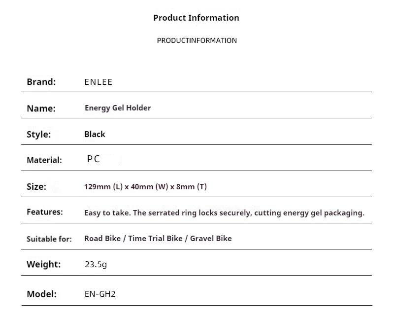 ENLEE Fahrrad-Energiegel-Halter, Aufbewahrungsbox für Rennräder und Mountainbikes, Energieriegel-Halter mit elastischer Schnalle, Fahrradzubehör – Detail 5