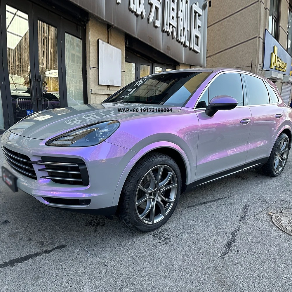 

Пленка для защиты лакокрасочного покрытия автомобиля WRAPMASTER 1.52*15м, серо-фиолетовая, с эффектом «волшебного конфетного цвета», высокопрочная, из ТПУ, новая.