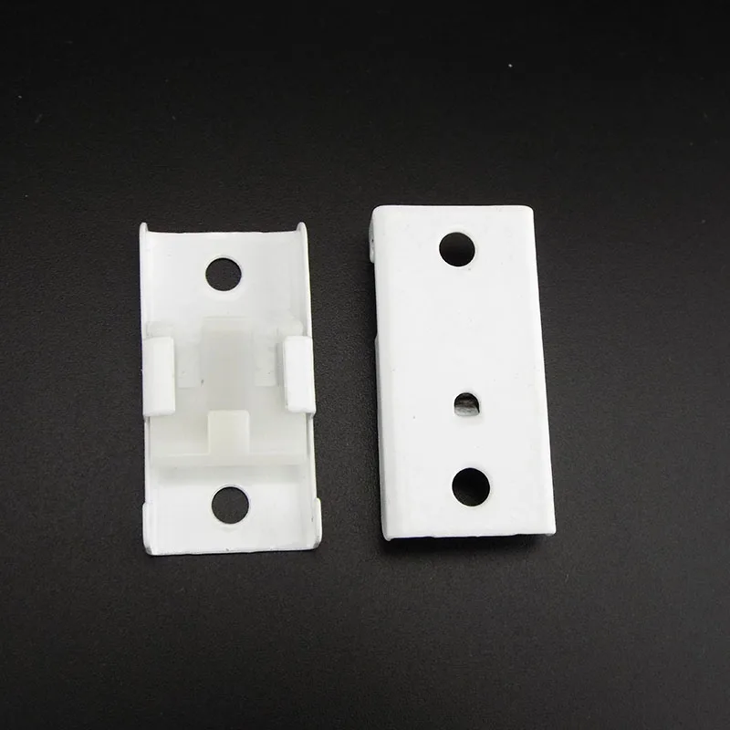 10pcs Curtain Runner Pulley Metal Screws Side Mounting Bracket Fixed Top Clamping Rail End Cap Sealing Track Rail Accessories D4