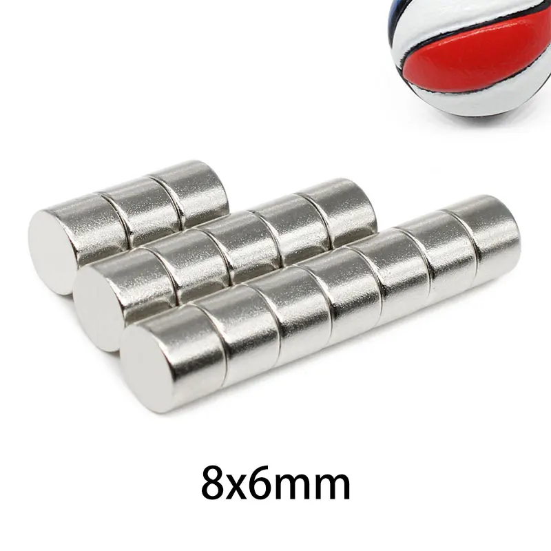 10/20/50/100/150/200PCS 8x6 Round Powerful Strong Magnetic Magnet N35 Neodymium Magnet 8x6mm Small Disc Rare Earth Magnet 8*6