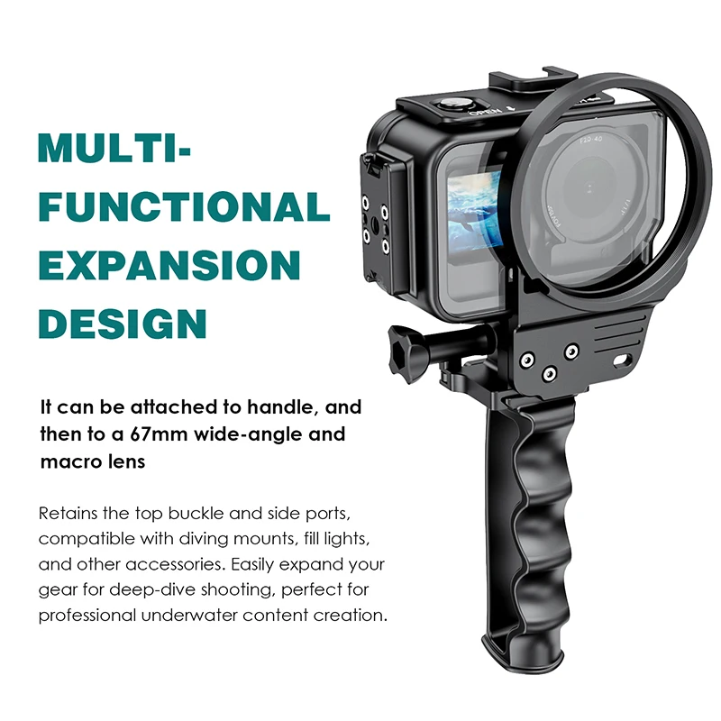 Universal Metal Waterproof Case For SF-15006 60-Meter Waterproof Sealed Sports Camera Accessory Flexible & Portable