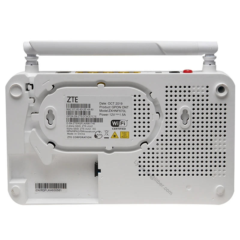 Hot Sale ZTE zxhn GPON ont f670l, 4GE 5g 2.4G dual band UN zxhn f670 f670l 5dbi