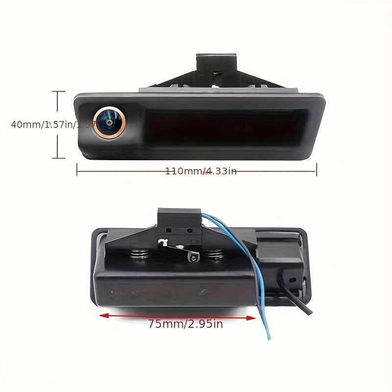 Rear View Backup Camera for BMW with a Fisheye Lens And Starlight Night Vision, for Models Like X1, X3, E39, E53, E82, E88