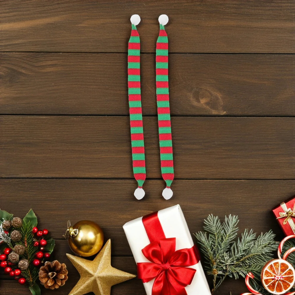 

24Pcs Miniature Christmas Knit Scarves Soft Fabric for Snowman Bear Crafts Xmas Tree Hanging Ornaments Holiday Decorations