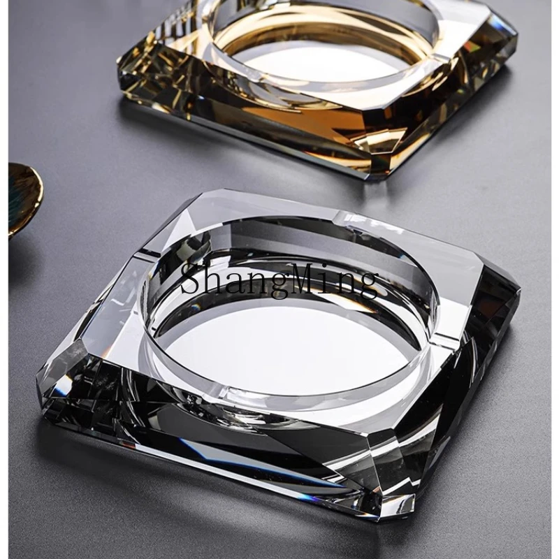 

HJ new modern ashtray crystal glass light luxury home living room personalized trend ashtray