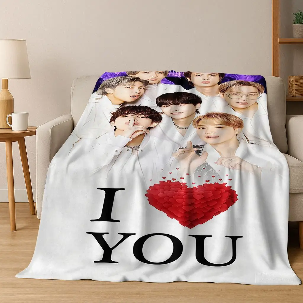 Ultima B-BTS Kim JIN SUGA V Star Coperta di flanella Coperta morbida e calda per camera da letto Soggiorno Letto Viaggi Campeggio Picnic Regalo