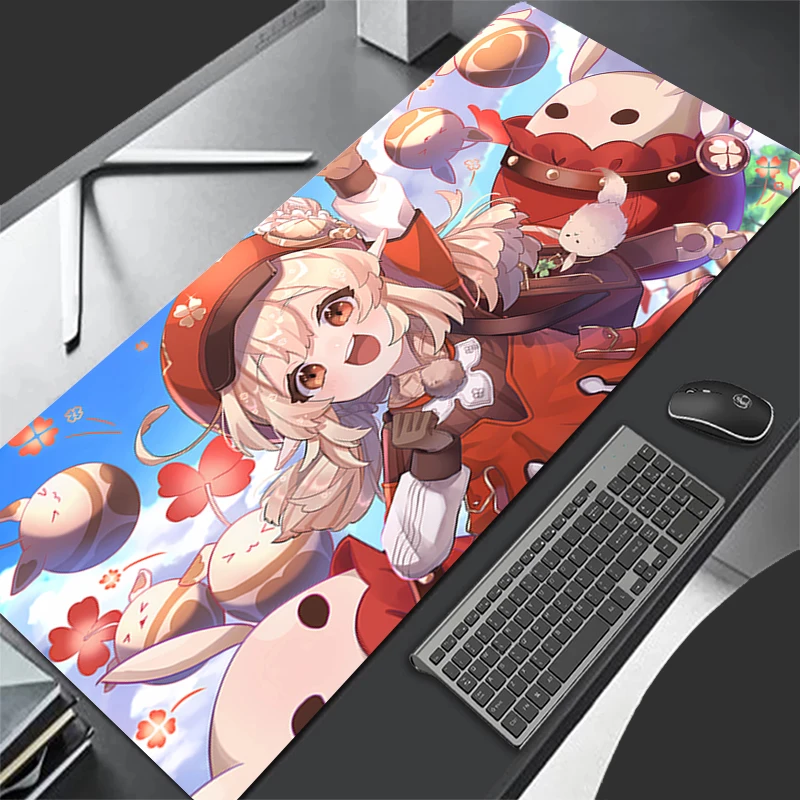 Mousepad Computer Gaming Accessories HD Keyboard Pad Office PC Rubber Mouse Pad Decoracion Desk G-genshin Impact Klee Mouse Mat