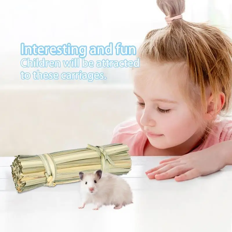 Grass Tunnel Toy Hamster Grass Tunnel Rabbit Tunnel Hideaway Little Pet Small Animal Toys Hand Woven Grass Bedding Bunny Grass