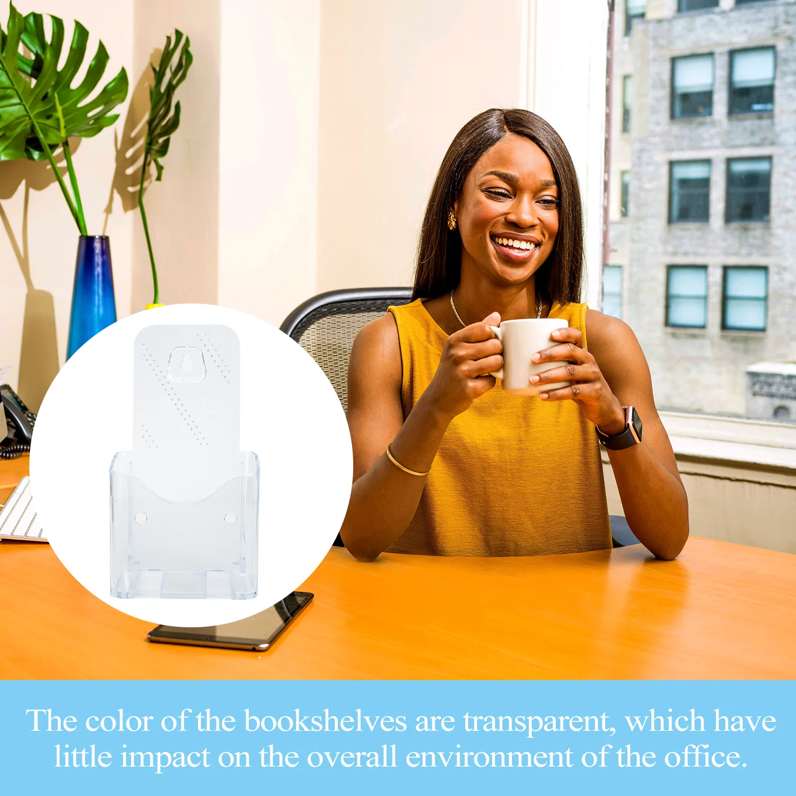 

2Pcs A6 Booklet Display Stand Transparent Acrylic Pamphlet Holder for Brochures Flyers Cards Wall Mount Organizer