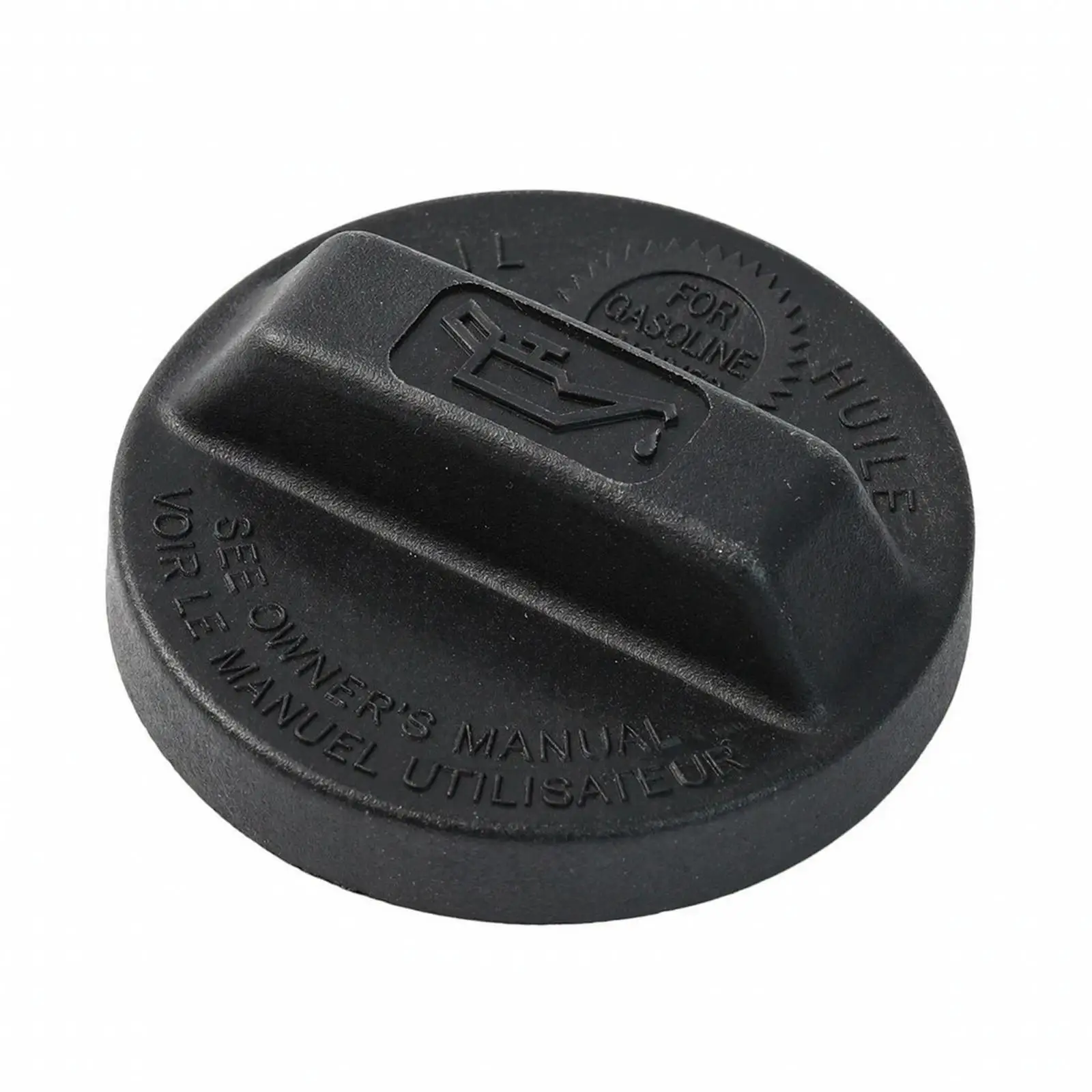 Black Engine Oil Cap ABS Material Secure Seal Filler Cap for Car Engines with Oil Can Marking