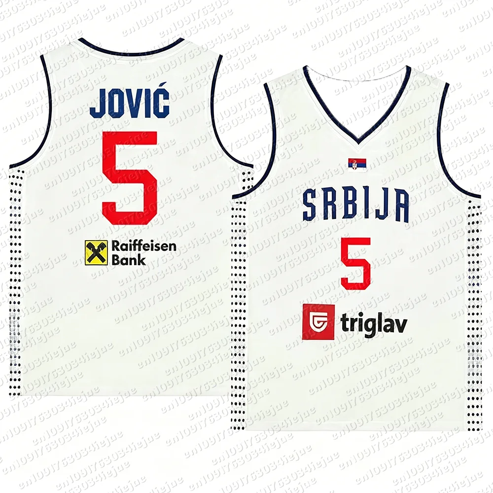 Unisex Atmungsaktives Schnelltrocknendes Basketball-Trikot Srbija 15 Jokic Günstige Hochwertige Outdoor-Sportbekleidung für Kinder – Detail 12