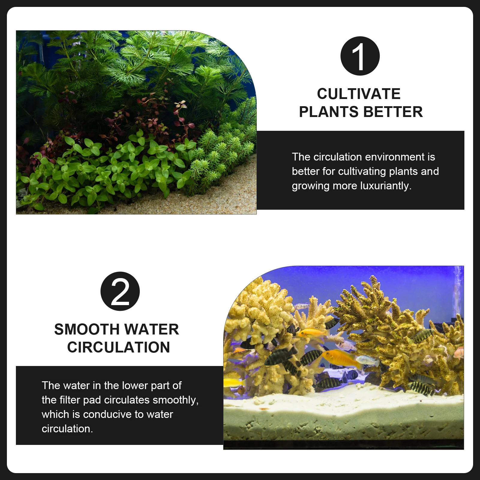 

10 pcs Filtering Pad For Aquarium Bottom Multi-Hole Design Smooth Edge Splicing Strong Support Mud Layout Fish Tank Accessories