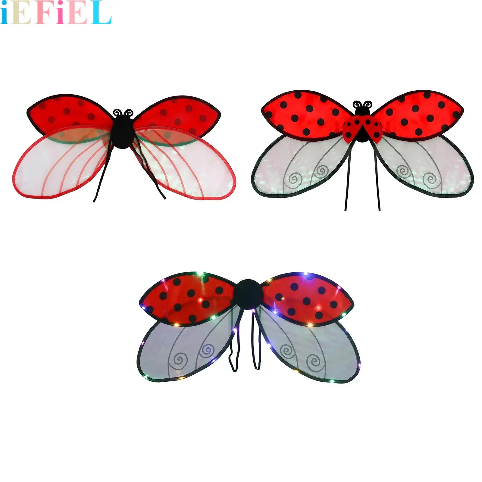 

Kids Insect Cosplay Wings Lady Bug Dress Up Wings Costume Accessory for Stage Performance Festival Themed Party