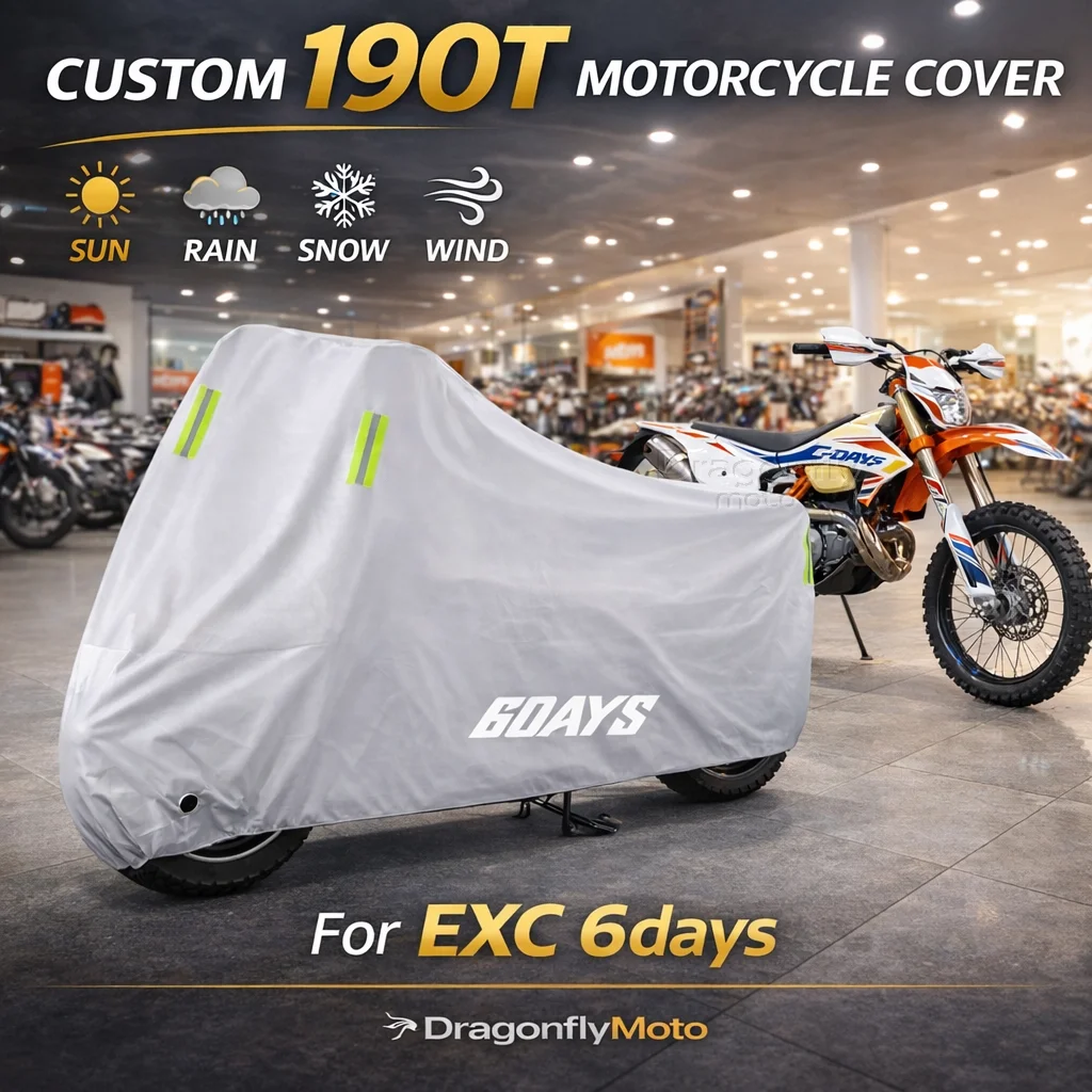

For EXC EXC-F XC-W TPI Six Days Motorcycle Cover Silver Waterproof UV Rain Dust Sun Outdoor Indoor Protector