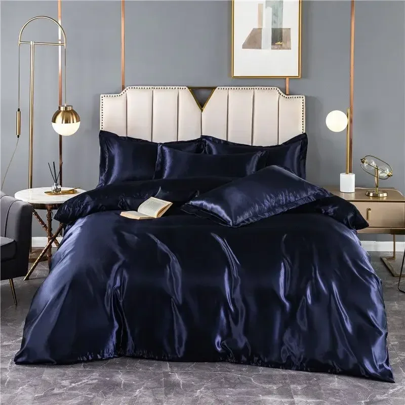 

Blending 100% Mulberry Silk Bedding Set Silky Queen King Size Duvet Cover Set with Fitted Sheet Pillowcase Luxury Bedding Sets