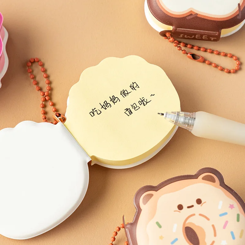 Cartoon Soft Silicone Cover Memo Pad Paper Sticky Notes Planner Sticker Dessert Game Series Notepad Office School Supplies 1Pcs