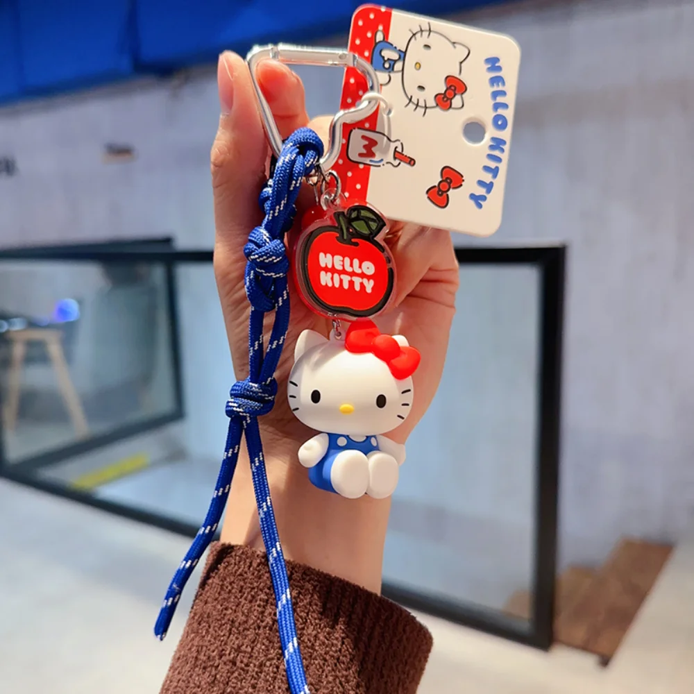 

Sanrio Kawaii Hello Kitty Doll Keychain Cartoon Pvc Car Key Anti-Lost Decoration Accessories Backpack Pendant Christmas Gifts