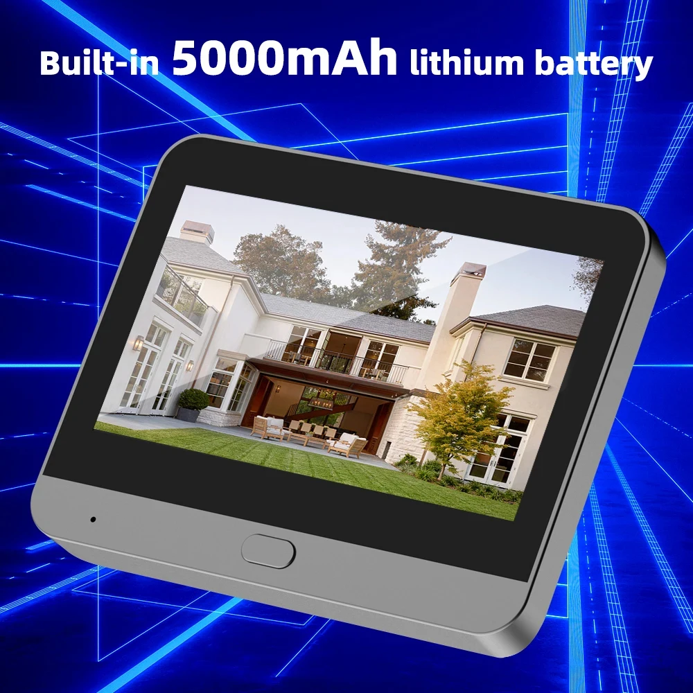 Tuya Smart 5MP 140° Wide View Angle Mini Digital Peephole Eye Viewer WiFi IR PIR Detection Doorbell Door Camera TUYA Samrtlife