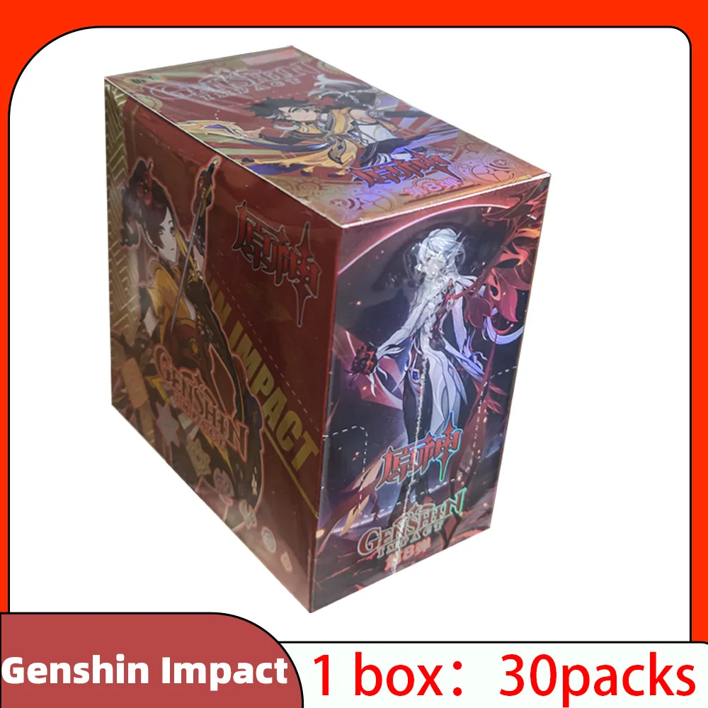 New Genshin Impact Cards CCG BOX Project TCG Game Lumine Booster Box Collection Cards Games Rare SSR SR Card Toys Birthday Gifts