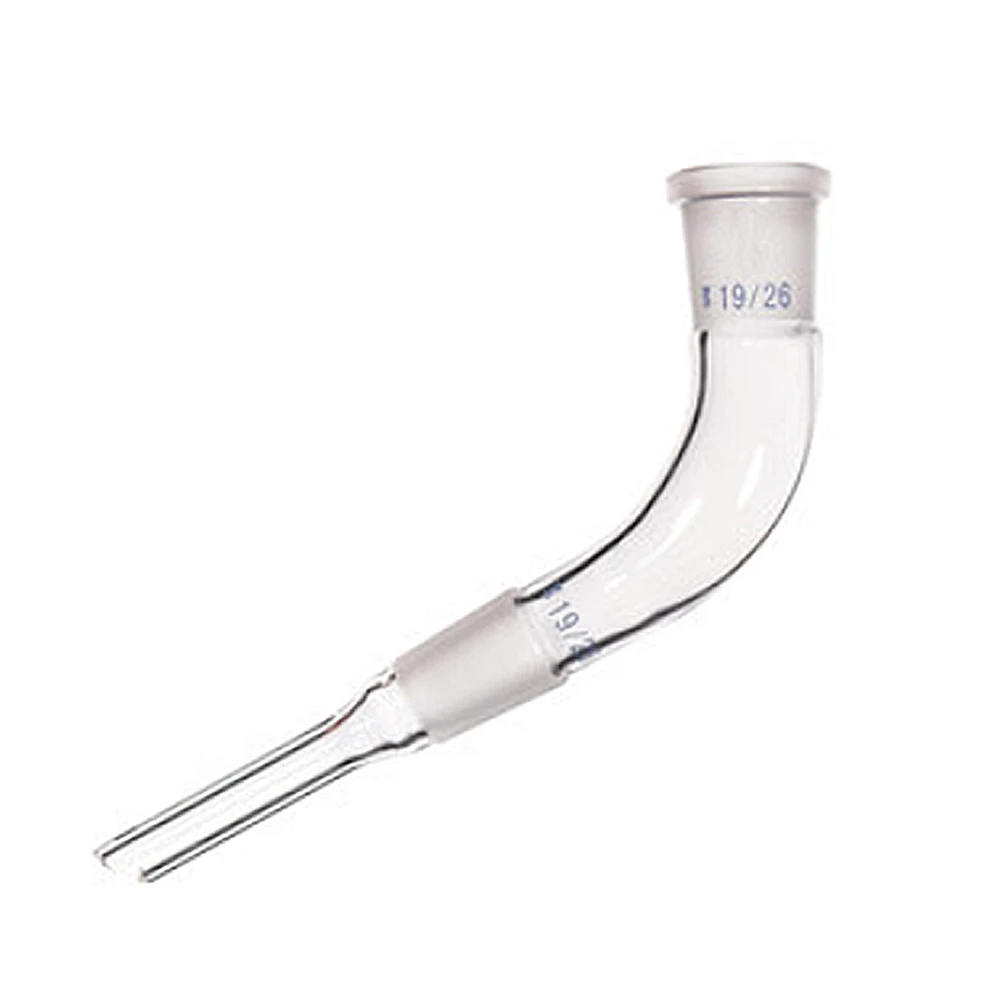 Curved receiving tube 19#/24# Laboratory gauge glass joint chemical experiment instrument High temperature resistance