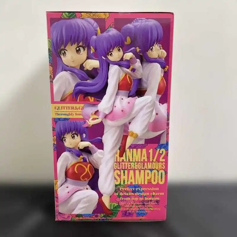오리지널 BANPRESTO GLITTER&GLAMOURS 란마 1/2 샴푸 피규어 애니메이션 모델 장난감