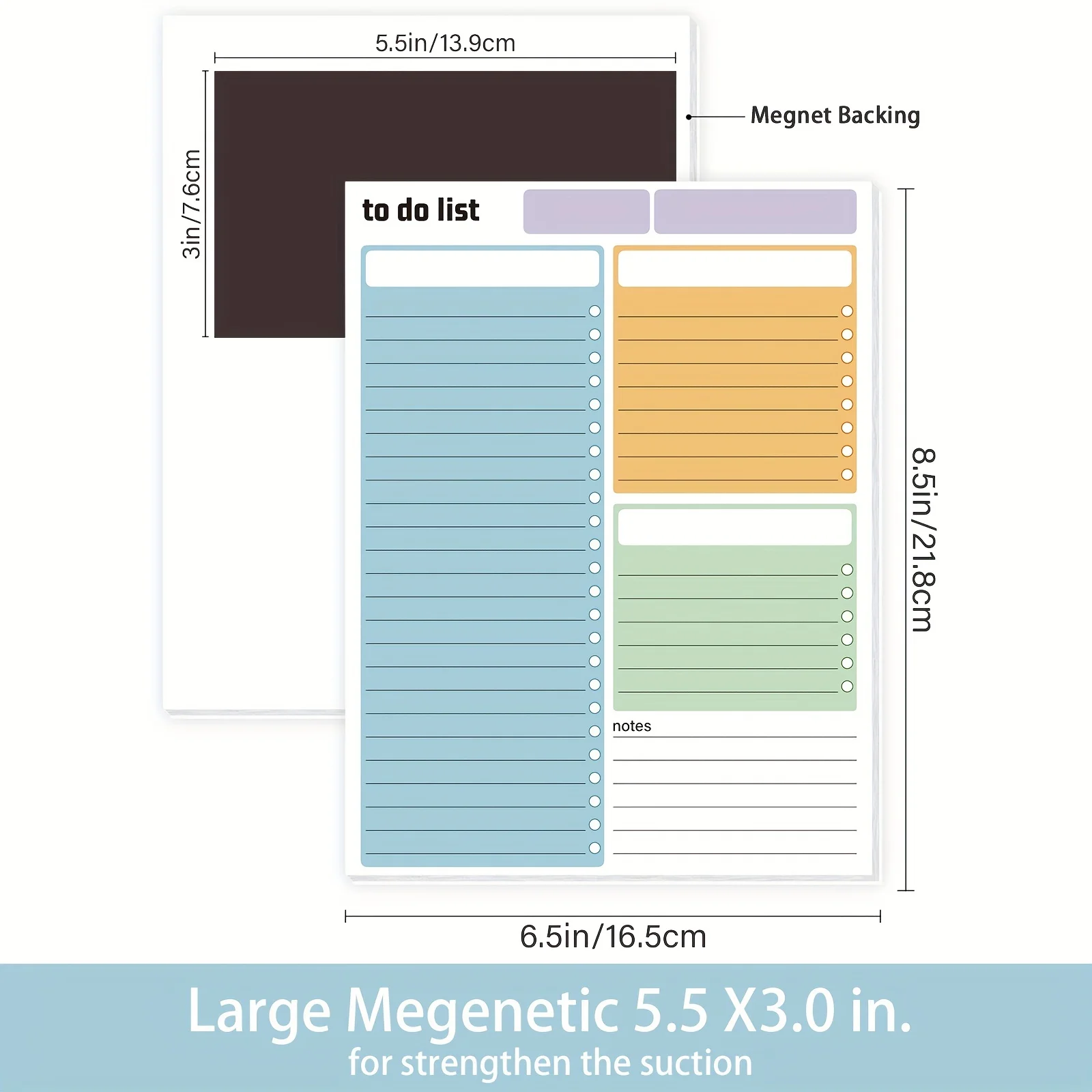 Stay Organized and Focused with this To Do List Notepad: 1 pc Magnetic Notebook with Undated Check Boxes and Note Sections