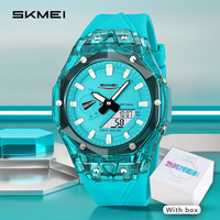 SKMEI Men's Watch Electronic Circle Sport Daylight Saving Time Countdown Digital Fashion Wristwatch Waterproof 5Alarm Clock 2411