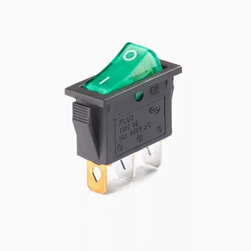 1PCS KCD3 Rocker Switch ON-OFF ON-OFF-ON 2 Postion 3 Pins Electrical equipment With Light Power Switch 16A 250V / 20A 125V AC