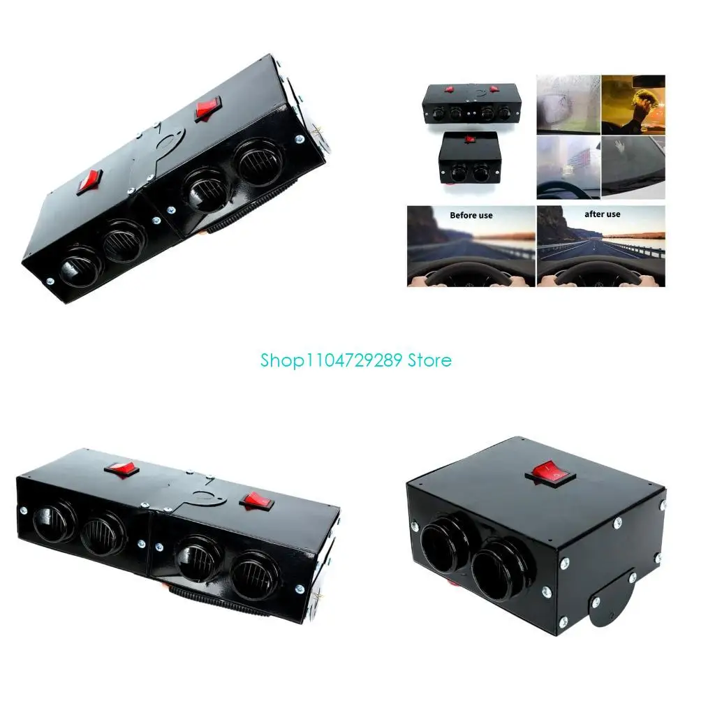 D8KE 12V/24V Car Electric Heater Demister Defroster Heating Fan 800W Windshield Defogger Heating Dryer Interior Accessories