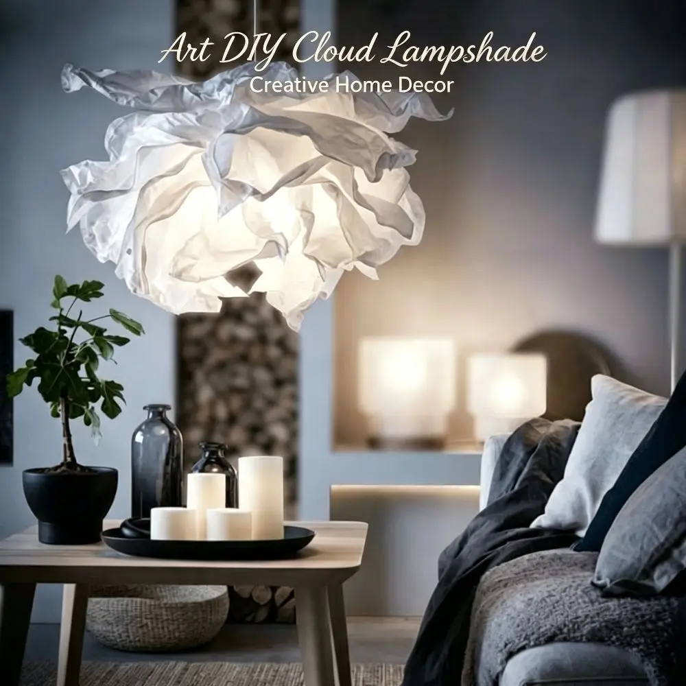Ins Art DIY Cloud Lampshade Paper-based Natural Light Paper Lampshade Creative Design Artistic Simple Lampshade Restaurant