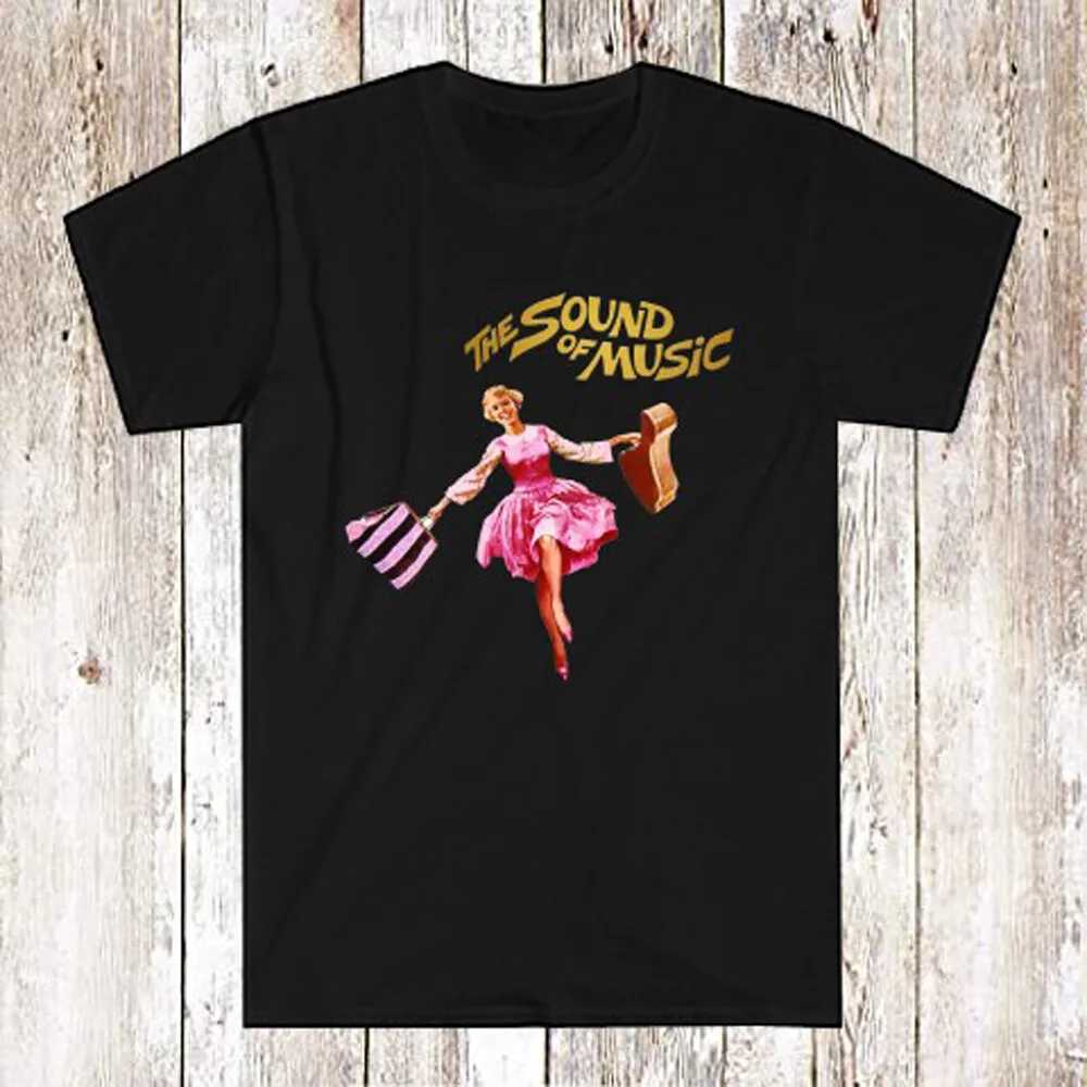 Voice of Music Classic TV Drama Musical Men's Black T-shirt Men's and Women's Printed T-shirt Daily Street Movie T-shirt