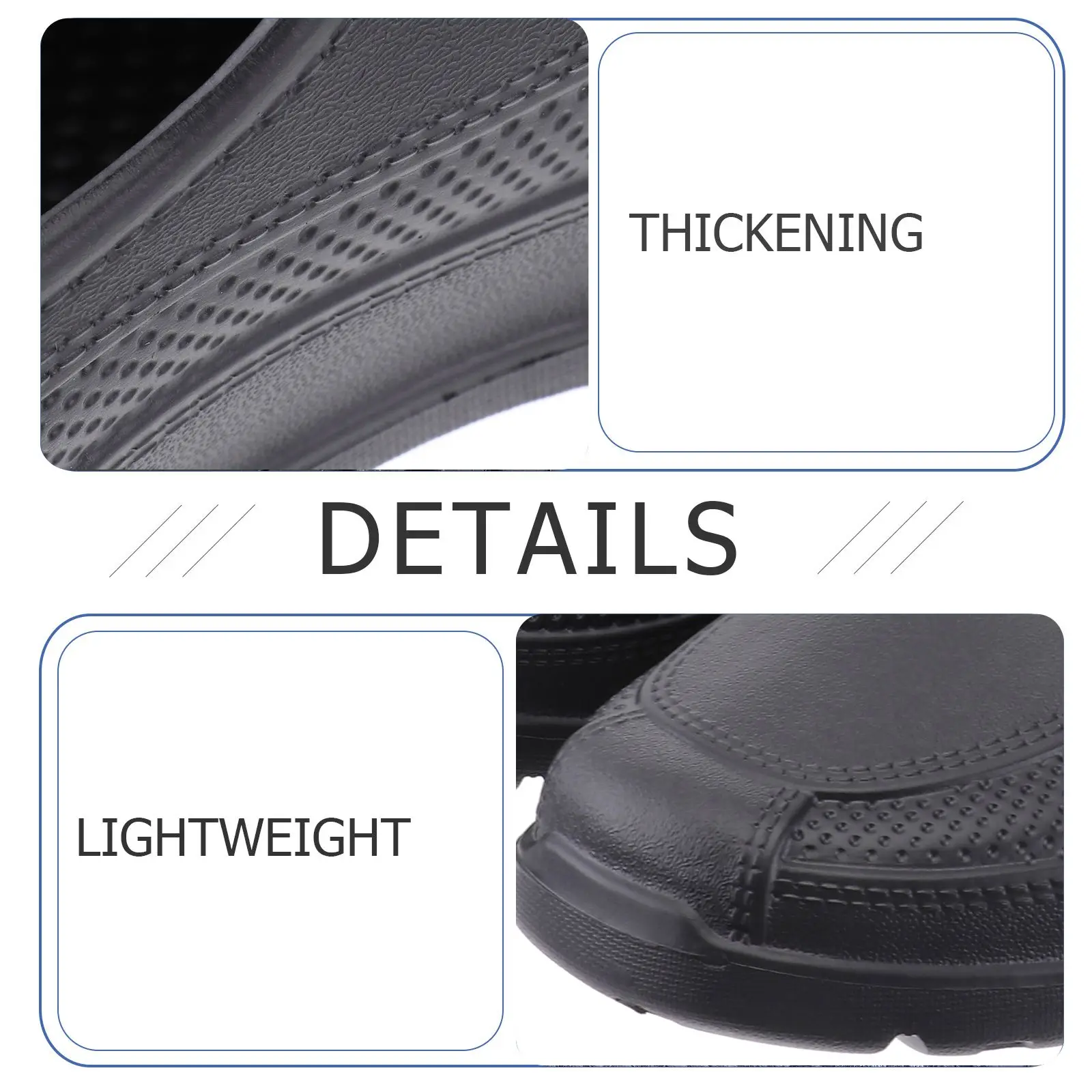 EVA Shoes Non-slip Wear Resistant Chef Shoes Lightweight Comfortable Kitchen Oil-proof Shoes (40 Code, Black)