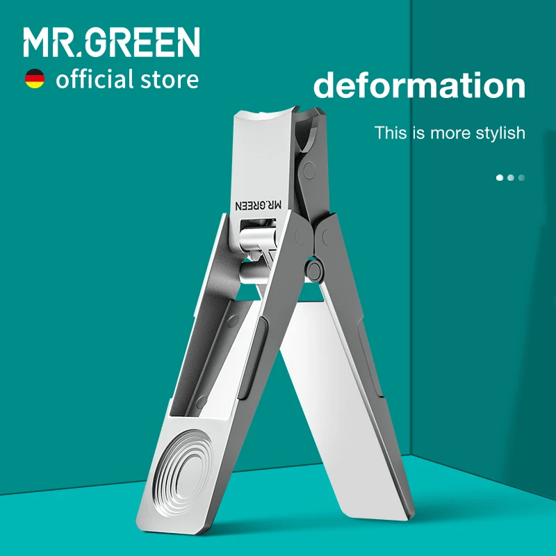 

MR.GREEN Folding Nail Clippers Innovative Manicure Tools Collapsible Deformation Stainless Steel Nail Scissors