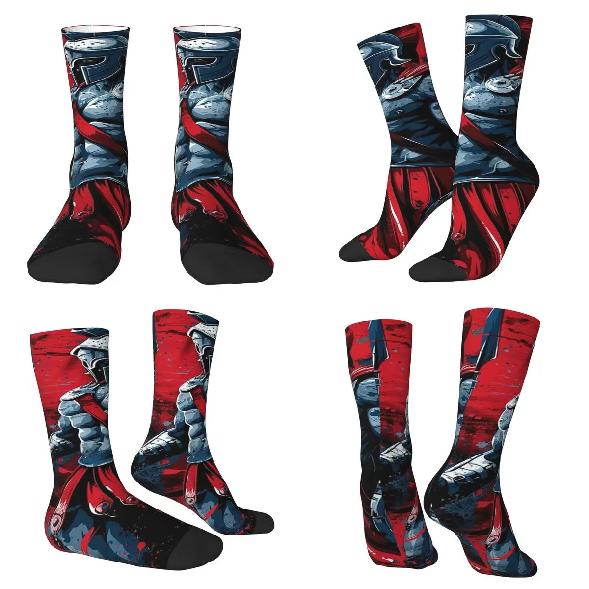 

Носки с принтом «Спартанский воин» в стиле ретро, высококачественные носки в стиле Харадзюку, всесезонные длинные носки для мужчин и женщин, подарки на день Святого Валентина