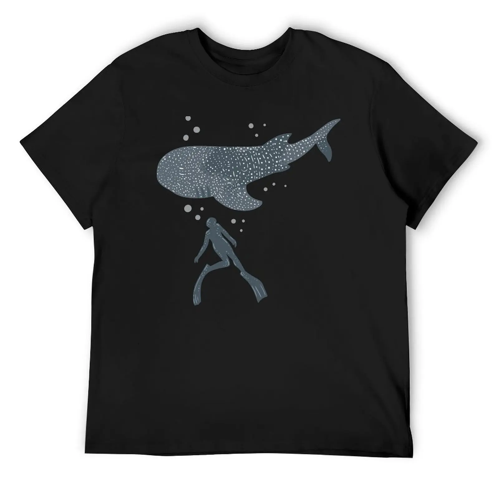 

Whale Shark Free Diver T-Shirt graphic t shirt vintage anime t shirts designer shirts plus size tops Men's clothing