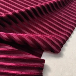 Velvet Fabric Cloth Gorgeous Silky Stripe Fabric for Velvet Dress Clothes Luxury Soft Velvet Home Textile Curtain