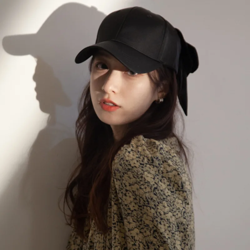 Fashion Spring Summer Women Girls Fishing Cap Virsor Bow Baseball Cap Beach Sun Hats  Solid Color Sport Caps Gorras De Béisbol