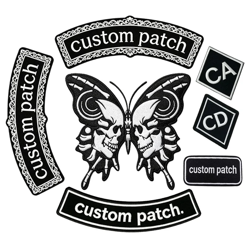 Personalized Embroidered Logo Patches – Iron-On Clothing Patch with Appliqued Fabric, Custom Design Hook Loop Badges