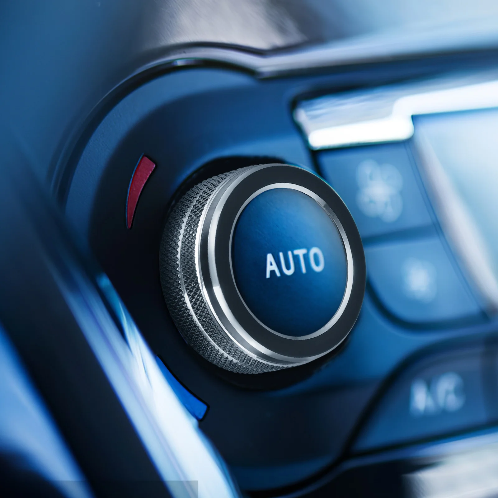 

2pcs Air Conditioning Knob Ring Aluminum Alloy Car Knob Cover Scratch Resistant Easy Install Control Panel Trim Interior Auto