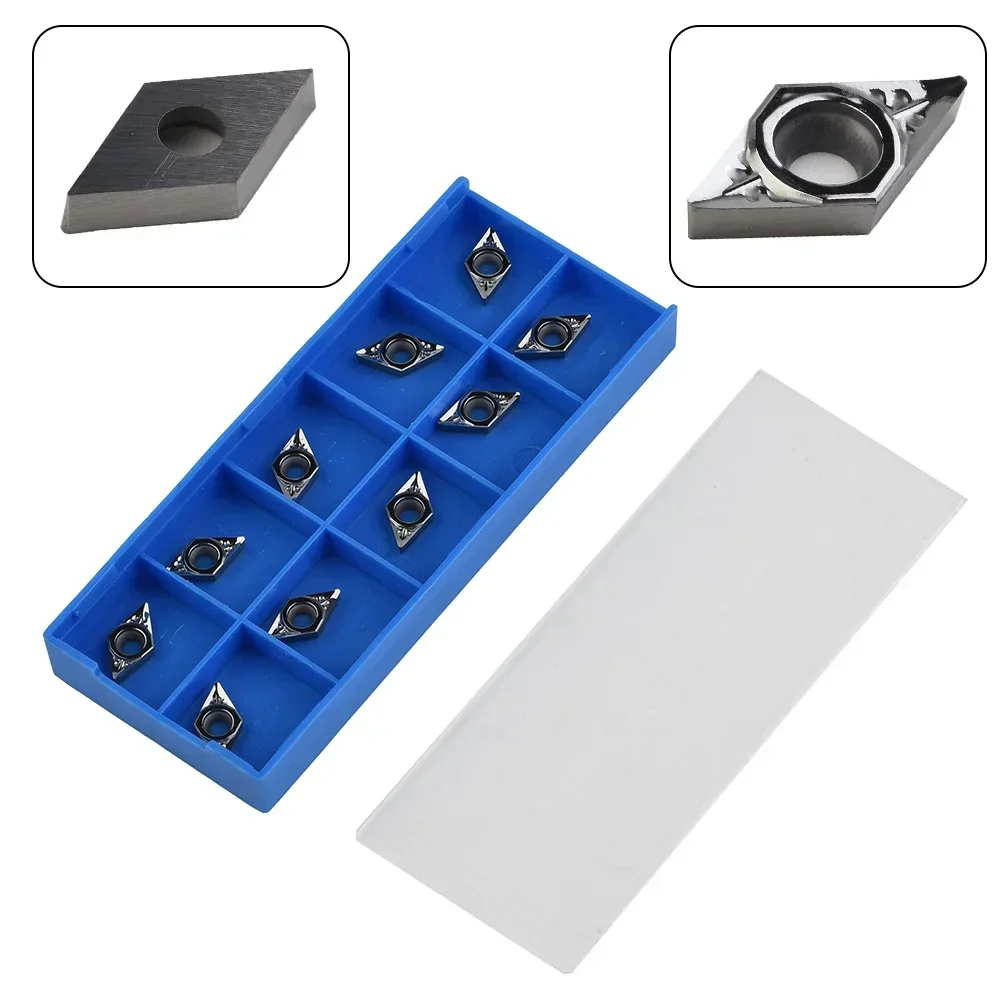10pcs DCGT070204-AK H01/ DCGT21.51-AK Carbide Insert Turning Blades Set For Aluminum Alloy Tools Carbide Turning Inserts