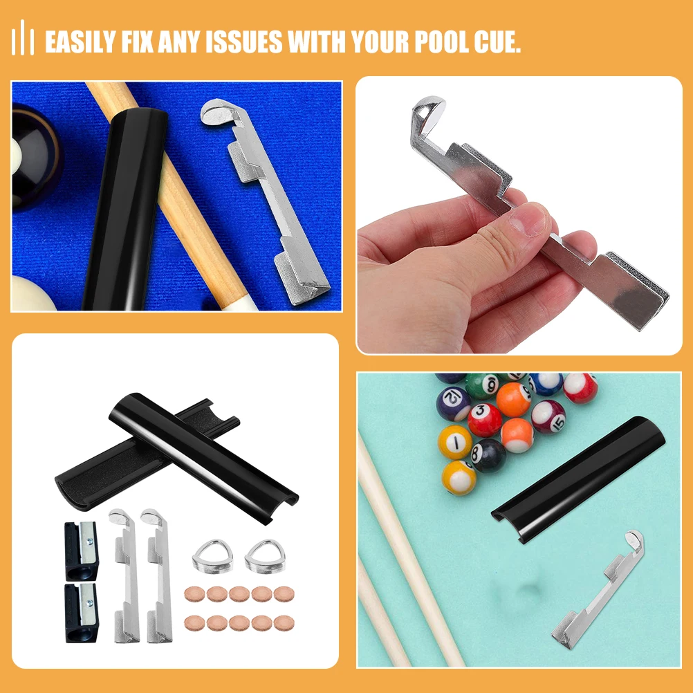 

1 set Pool Repair Kit Pool Cue Tip Repair Set Durable Tools Replacement Accessories Billiard Stick Supplies Practical