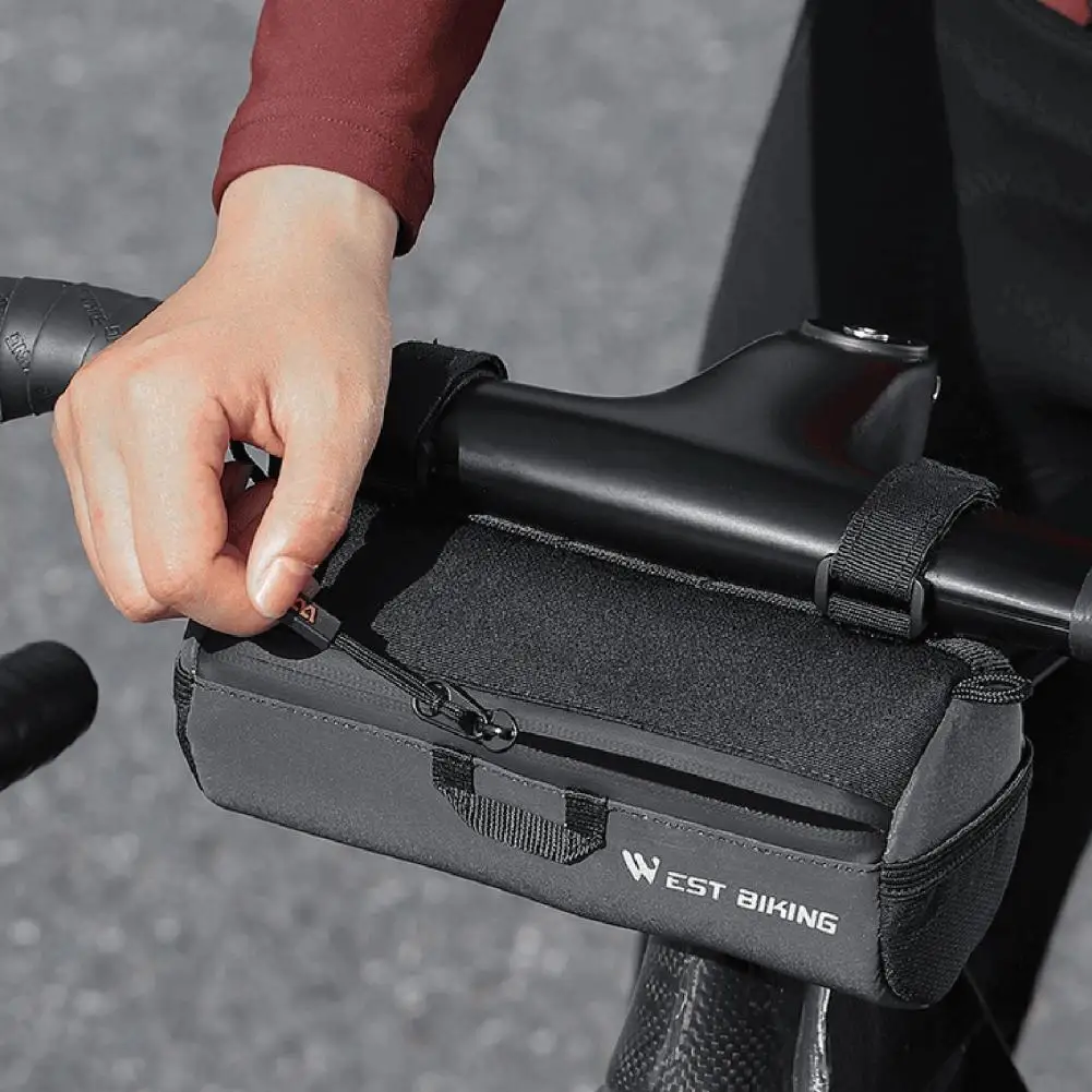 Bike Supplies Bicycle Handle Bag Waterproof Multi-purpose Bike Handlebar Bag with Capacity for Bicycle Frame Tube Portable