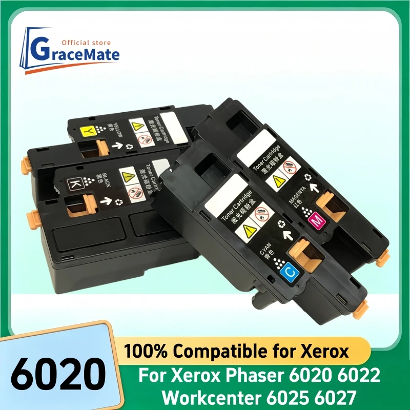 Toner Cartridges Full Powder for Xerox Phaser 6020 6022 Workcenter 6025 6027 Color Laser Printer Toner Cartridge
