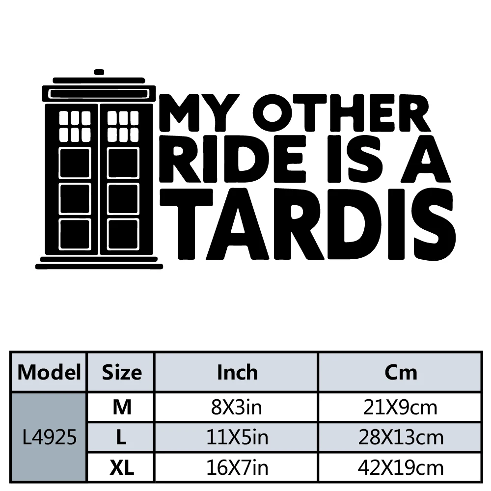 كارتون My Other Rideis A Tardis سيارة التفاف الشارات الفينيل الشارات الأزياء الإبداعية سيارة كامل الجسم رئيس ملصقات التصميم #2