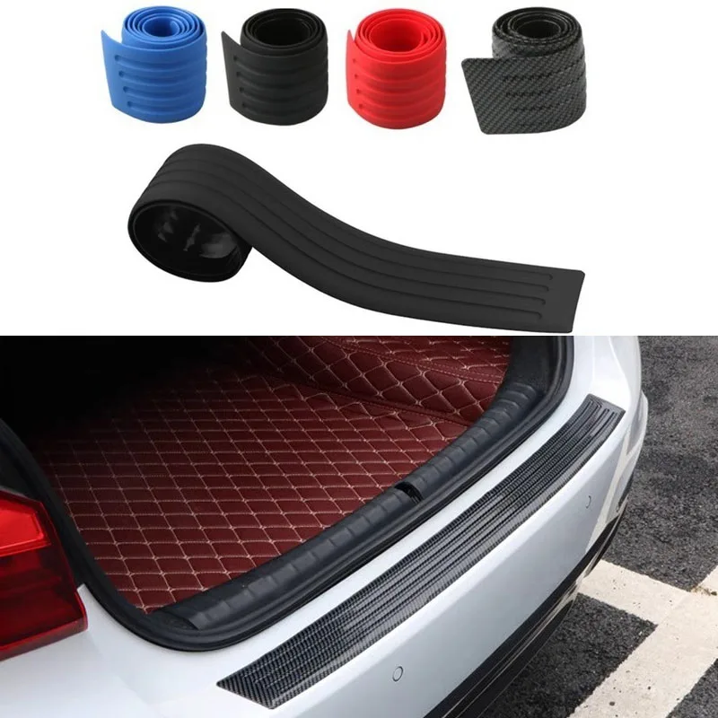 Car Trunk Protector Plate Rubber Car Rear Bumper Trim Anti-collision And Anti-scratch Protection Sticker Strip Accessories