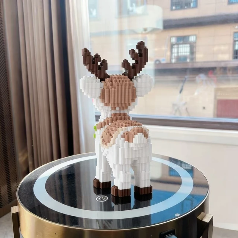 3200 個かわいい鹿ビルディングブロックおもちゃ 3d モデル組み立て子供のおもちゃ卓上装飾子供の誕生日ギフト
