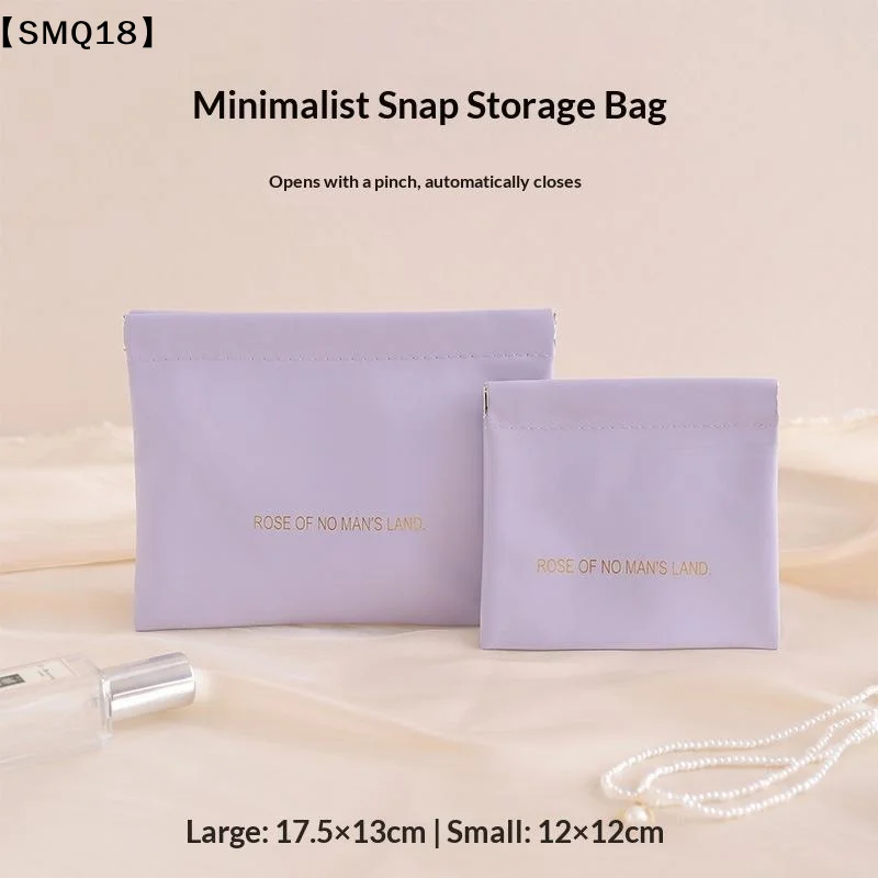 Waterproof PU Self Closing Storage Bag Lightweight Large Capacity For Cosmetics Toiletries Travel Daily Use【SMQ】
