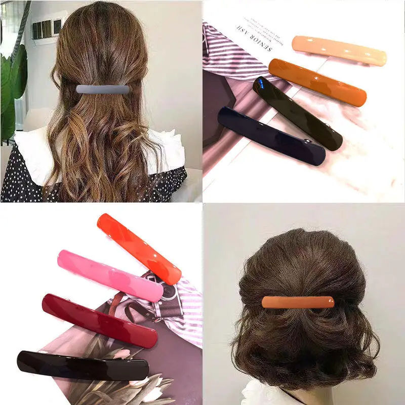 Morandi Color Spring Hair Clip Women Girls Temperament Ponytail Hairpin Korean Colorful Matte Barrettes Hair Styling Accessories